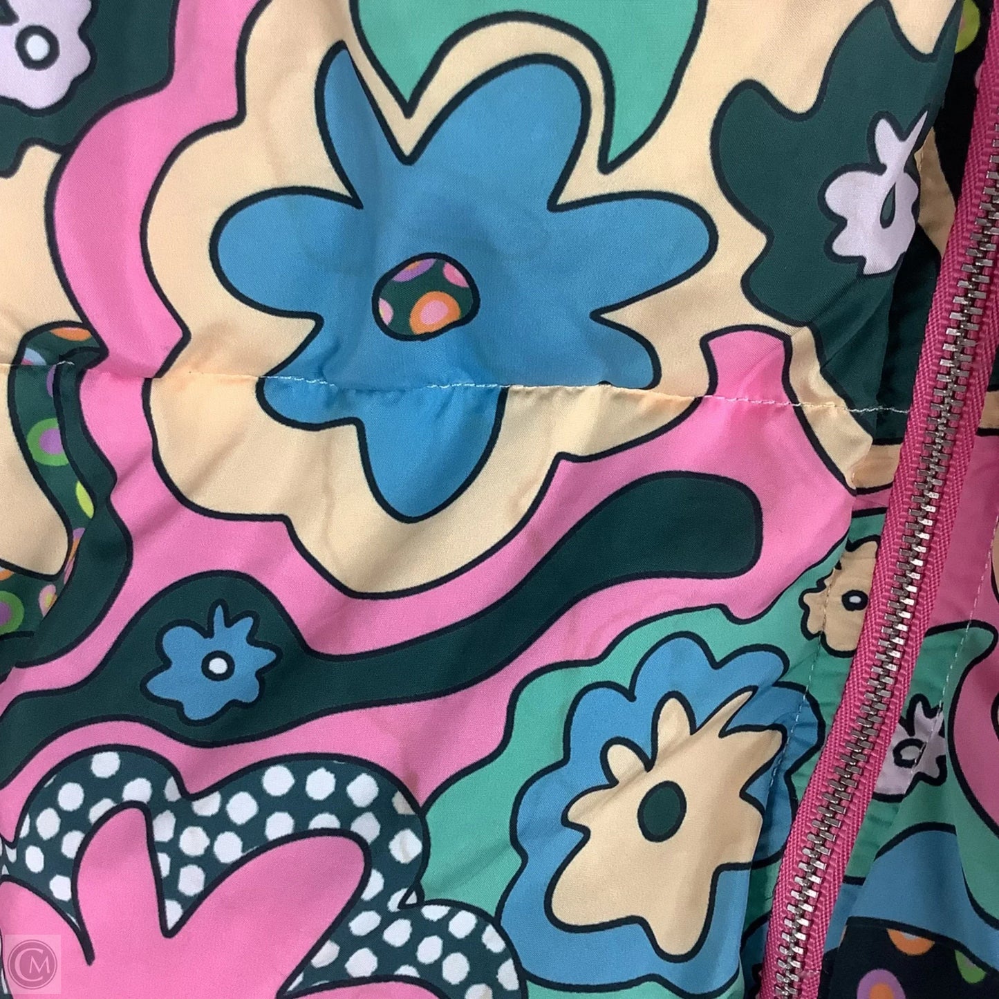 Coat Puffer & Quilted By Cmc In Multi-colored, Size: M (AS IS)