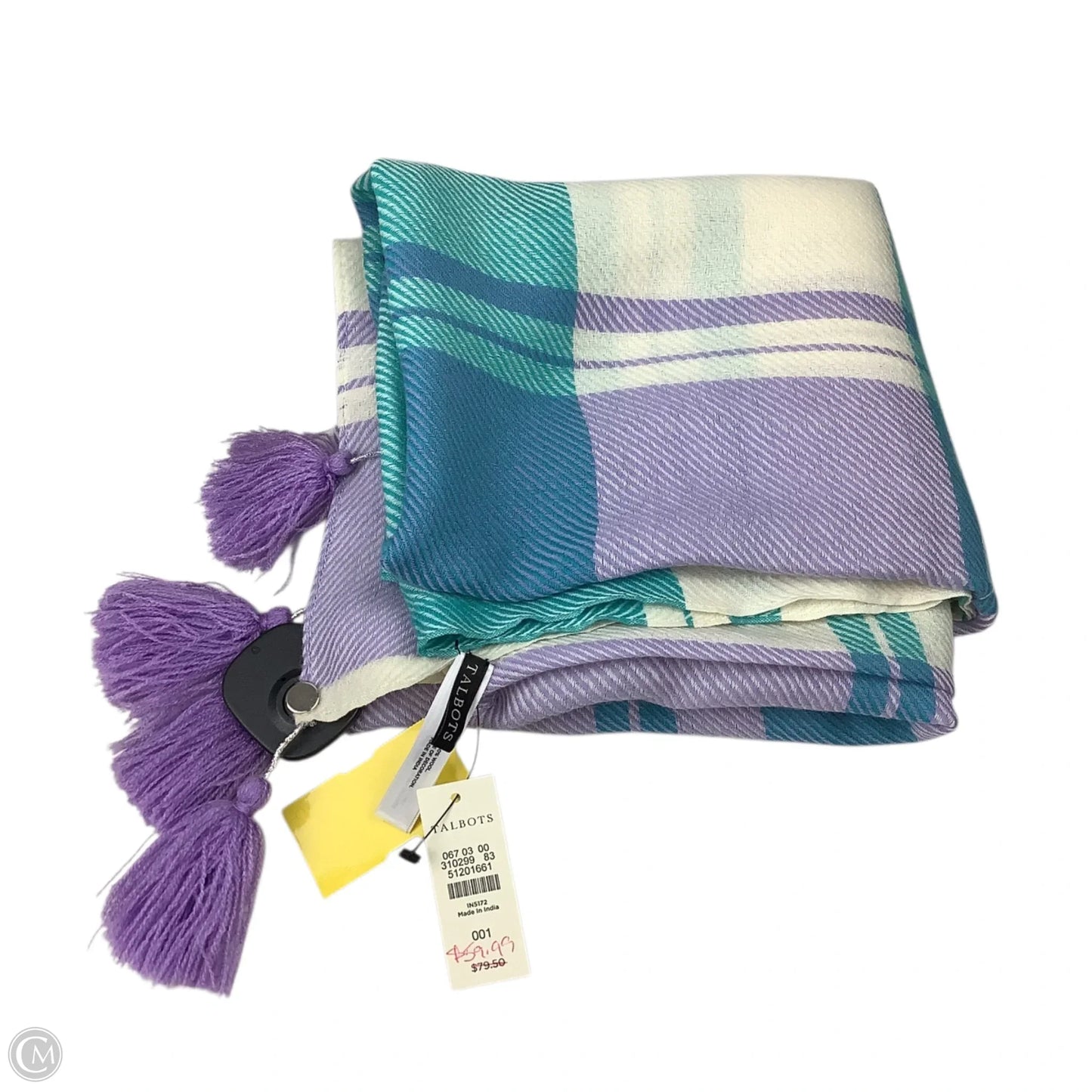 Scarf Winter By Talbots In Plaid Pattern