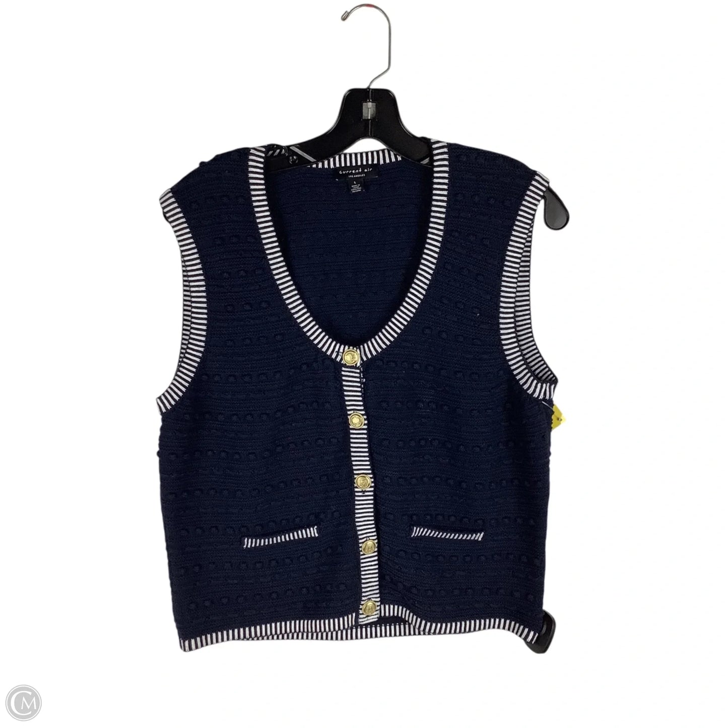 Vest Sweater By Current Air In Navy, Size: L