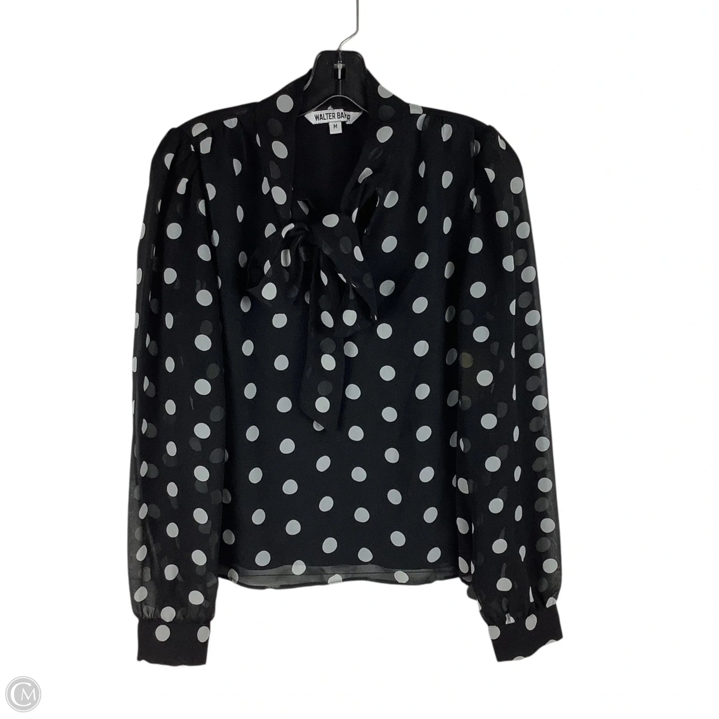 Top Long Sleeve By Walter Baker In Polkadot Pattern, Size: M