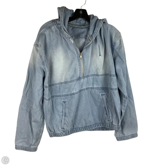 Sweatshirt Hoodie By Clothes Mentor In Blue Denim, Size: 2x