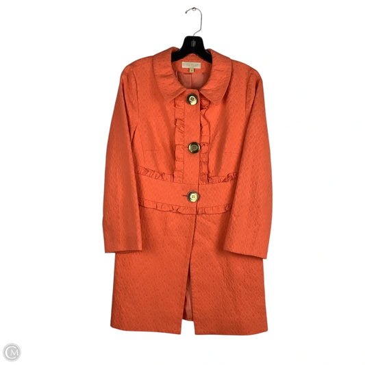 Coat Peacoat By Cmc In Orange, Size: 8