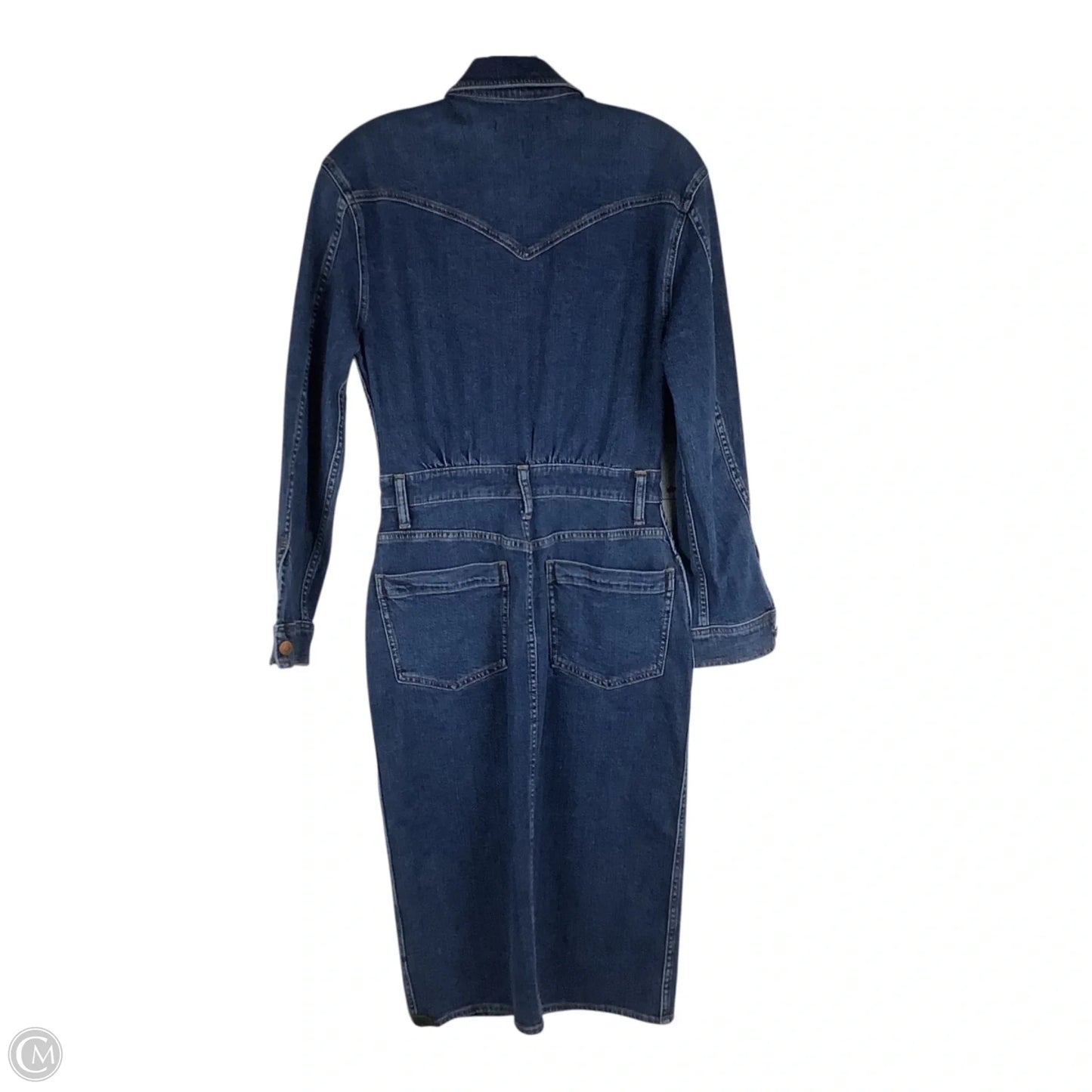 Dress Casual Midi By Madewell In Blue Denim, Size: 2