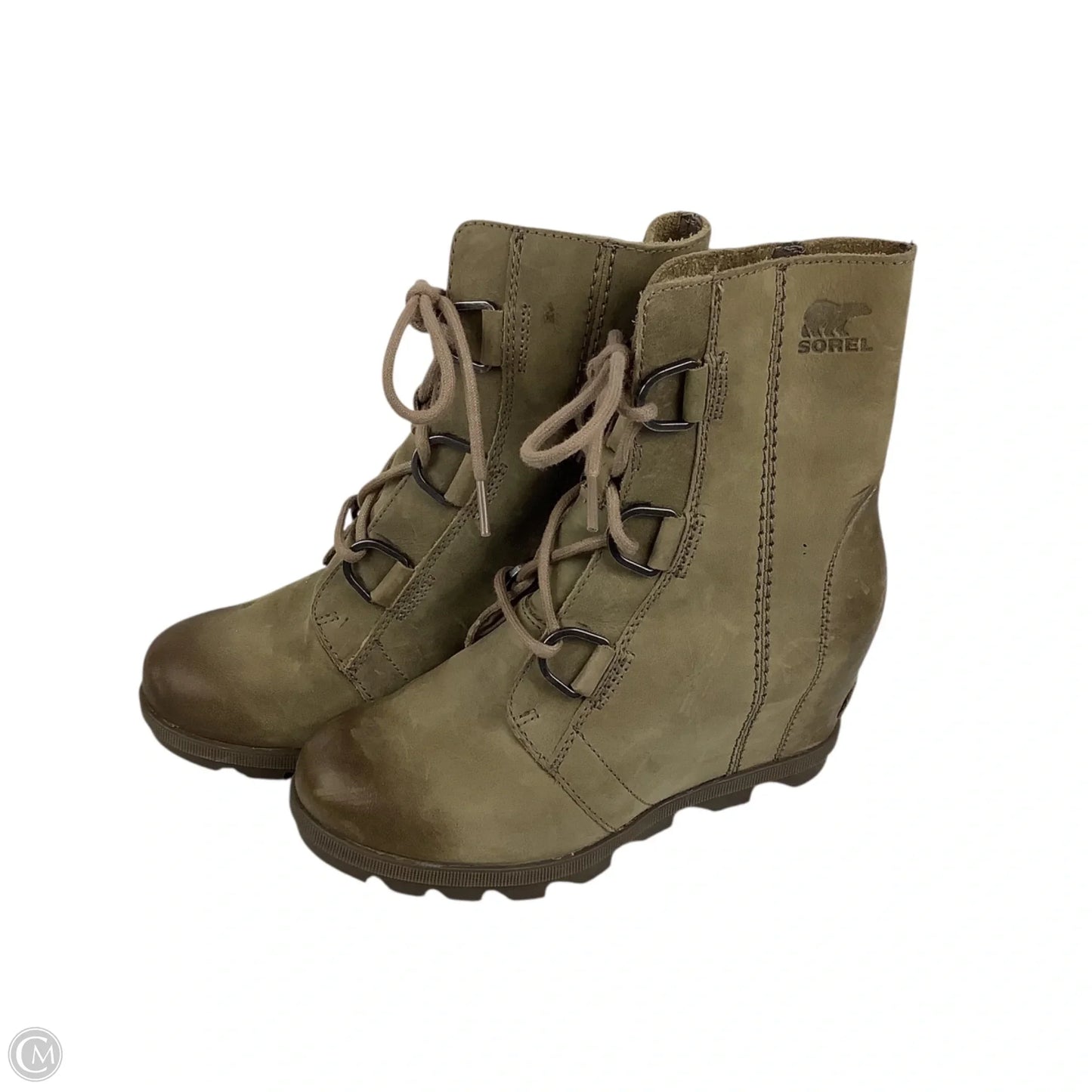 Boots Ankle Heels By Sorel In Taupe, Size: 6.5