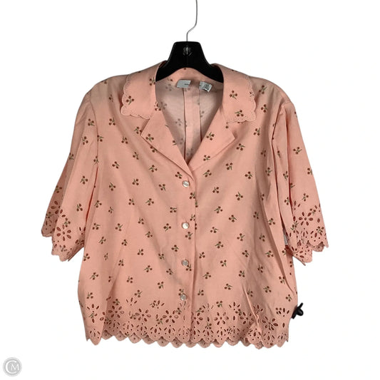 Top Short Sleeve Designer By Coach In Pink, Size: 4