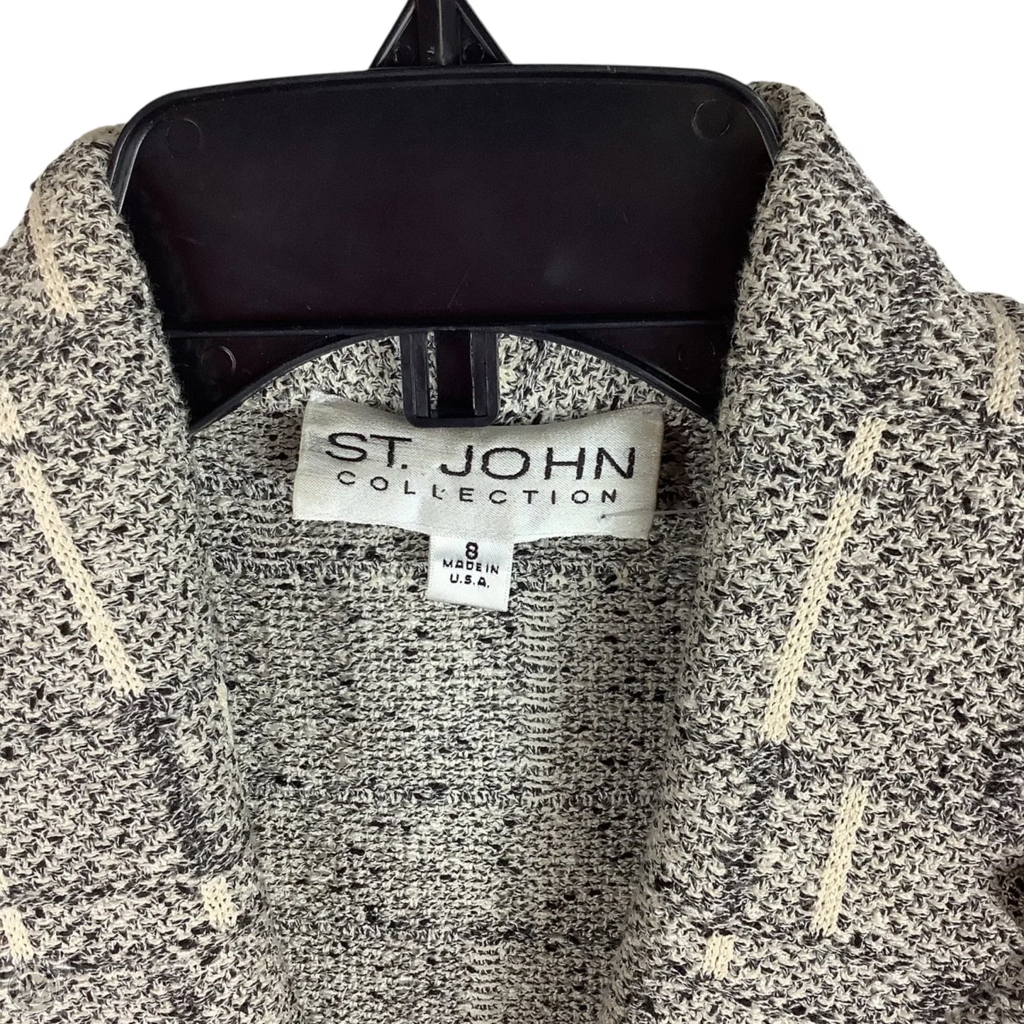 Blazer Luxury Designer By St John Collection In Grey, Size: 8