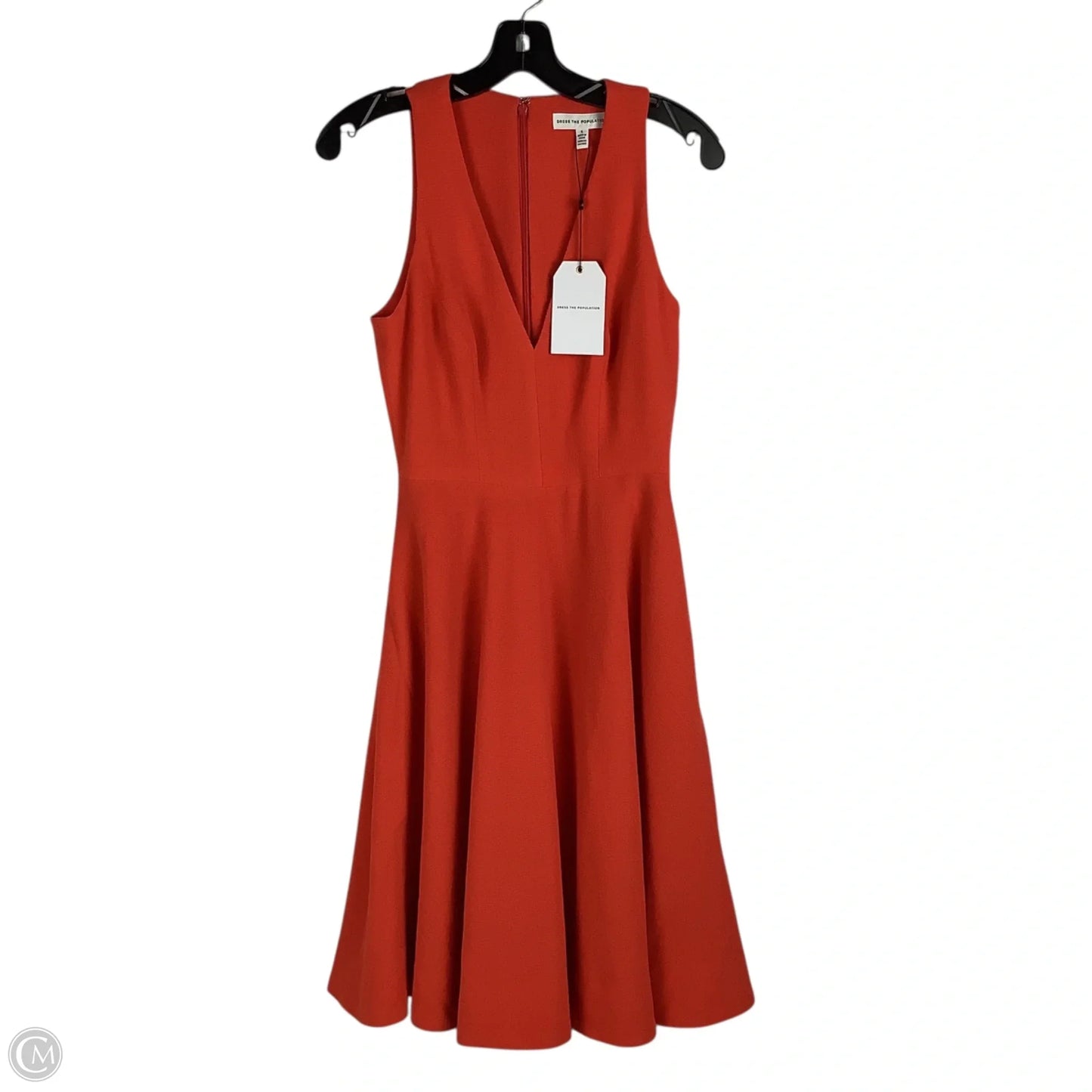Dress Party Midi By Dress The Population In Orange, Size: S