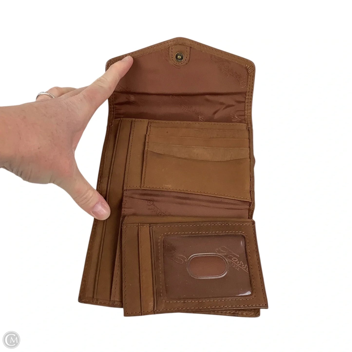 Wallet Leather By Fossil, Size: Medium