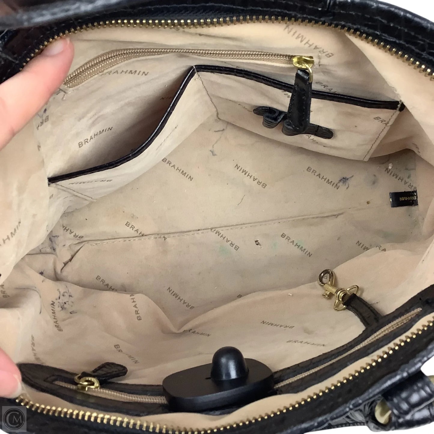 Handbag Designer By Brahmin, Size: Medium