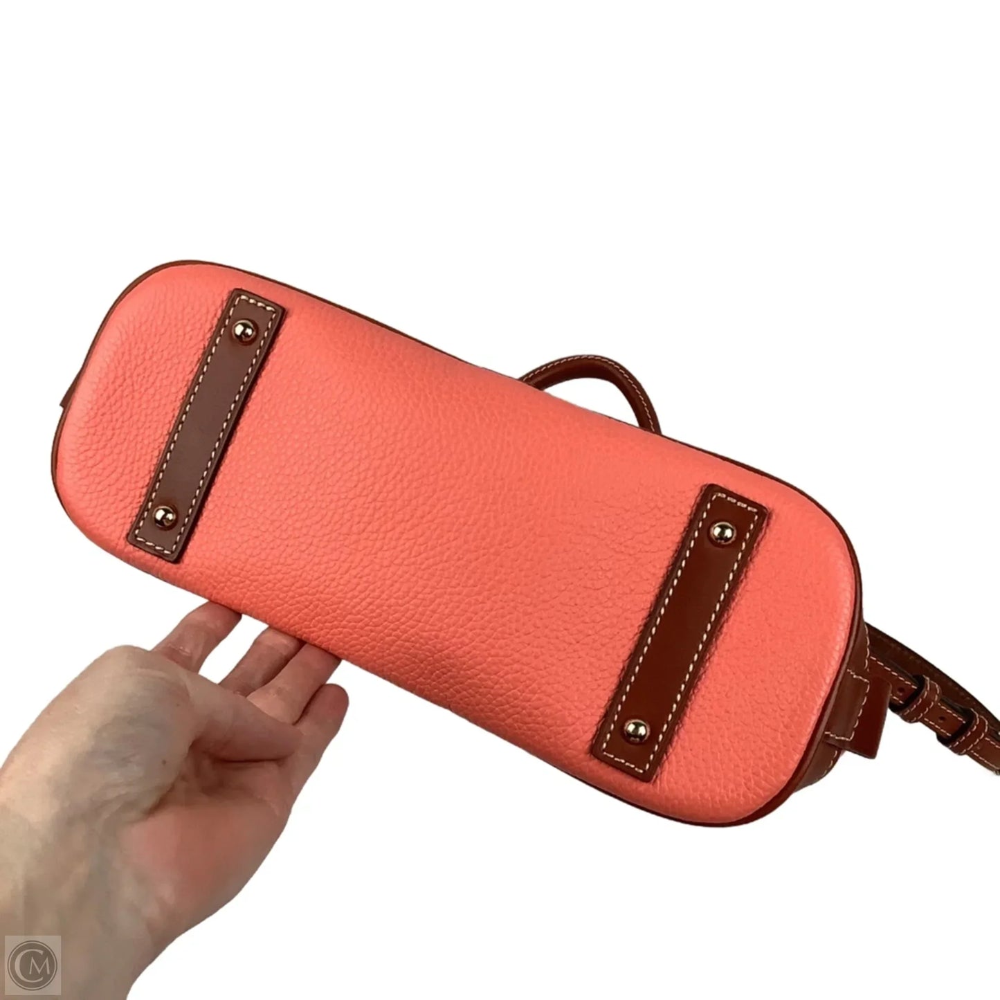 Handbag Leather By Dooney And Bourke, Size: Medium