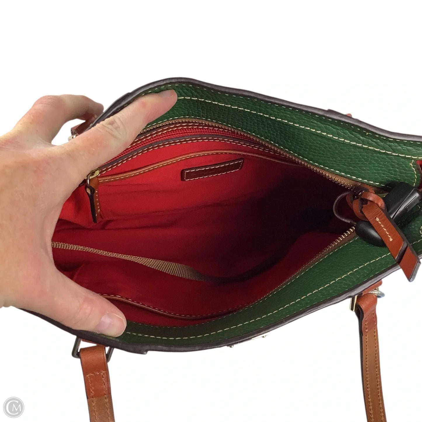 Handbag Designer Leather By Dooney And Bourke, Size: Medium