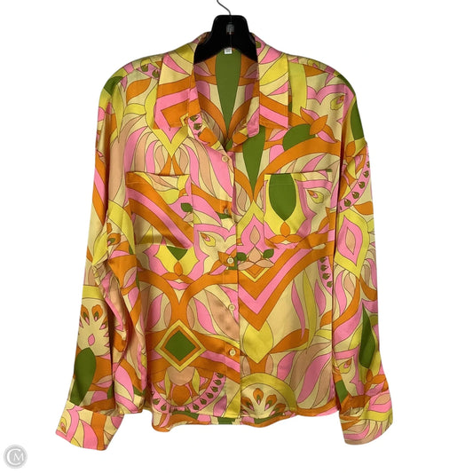 Top Long Sleeve By Karlie In Multi-colored, Size: L