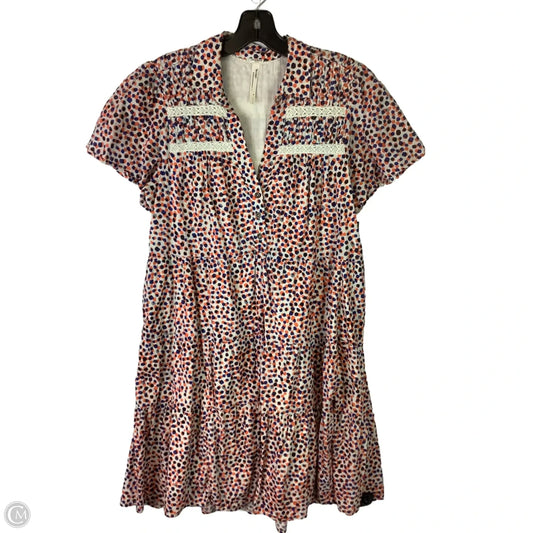 Dress Casual Short By Anthropologie In Orange & White, Size: S