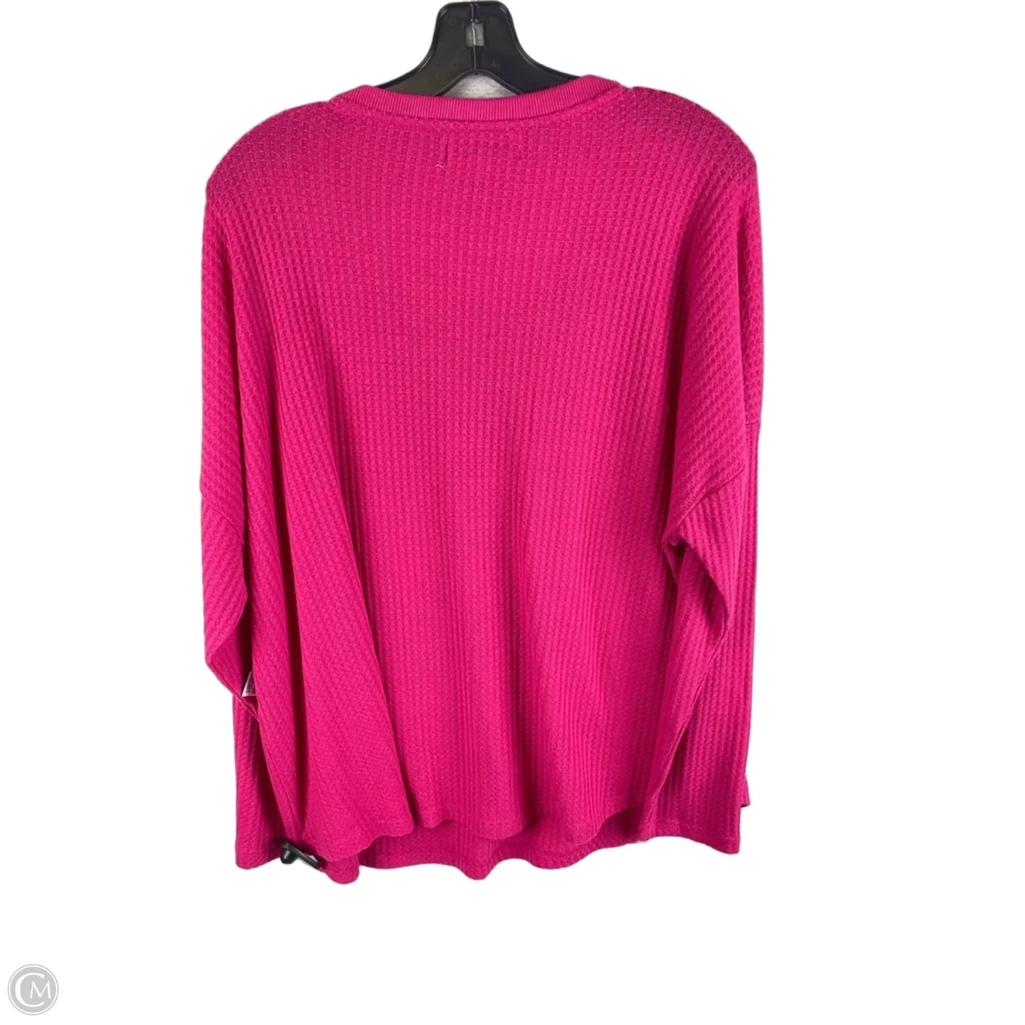 Top Long Sleeve Basic By Calvin Klein In Pink, Size: Xl