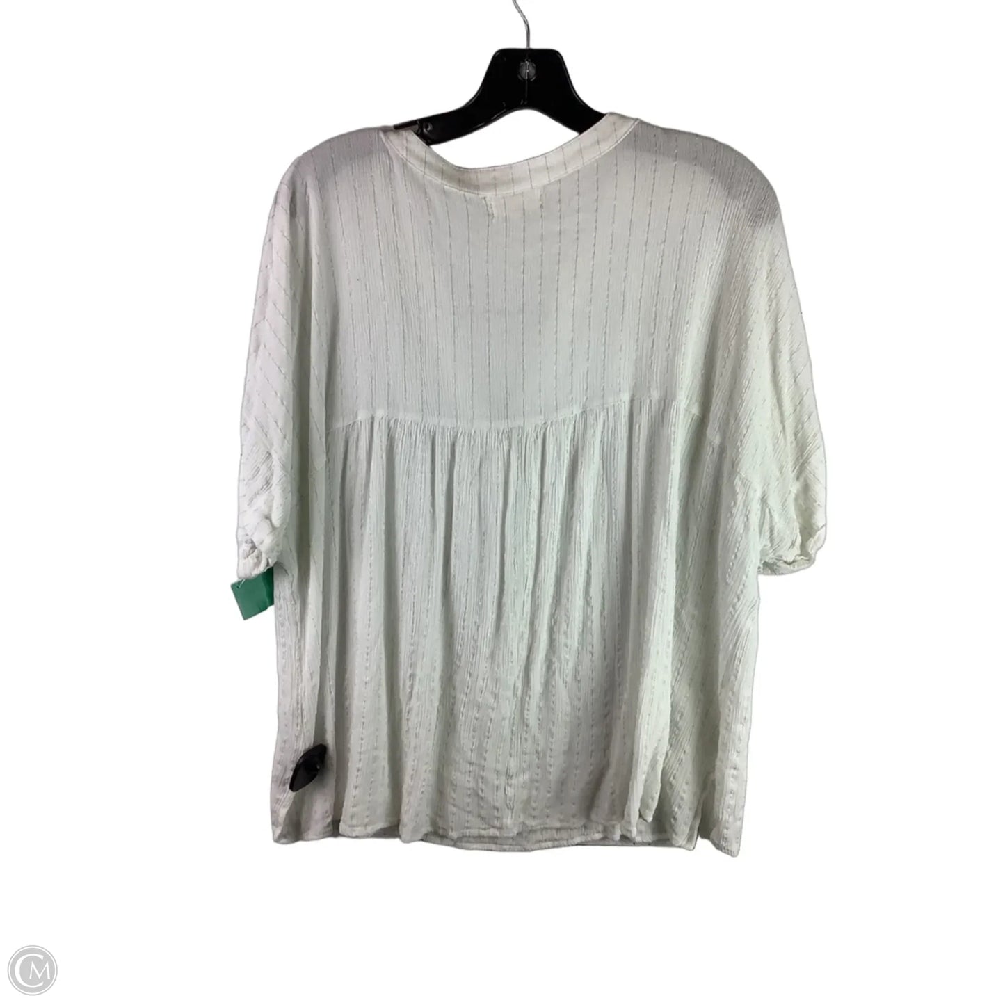 Top Short Sleeve By Melloday In White, Size: 2x