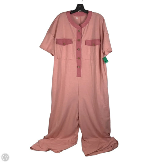 Jumpsuit By Clothes Mentor In Pink, Size: Xxl