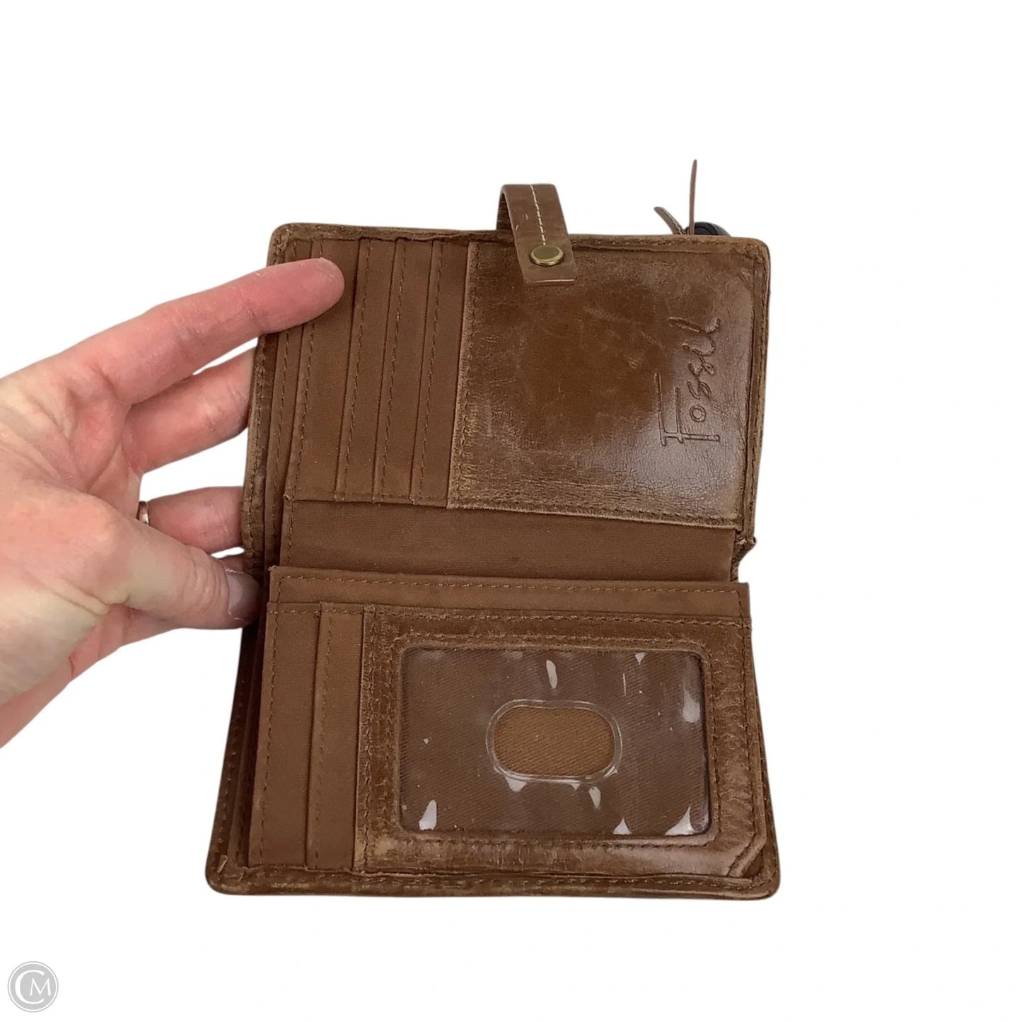 Wallet Leather By Fossil, Size: Small