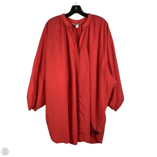 Dress/Tunic/Cover Up Designer By Lilly Pulitzer In Coral, Size: M (very oversized)