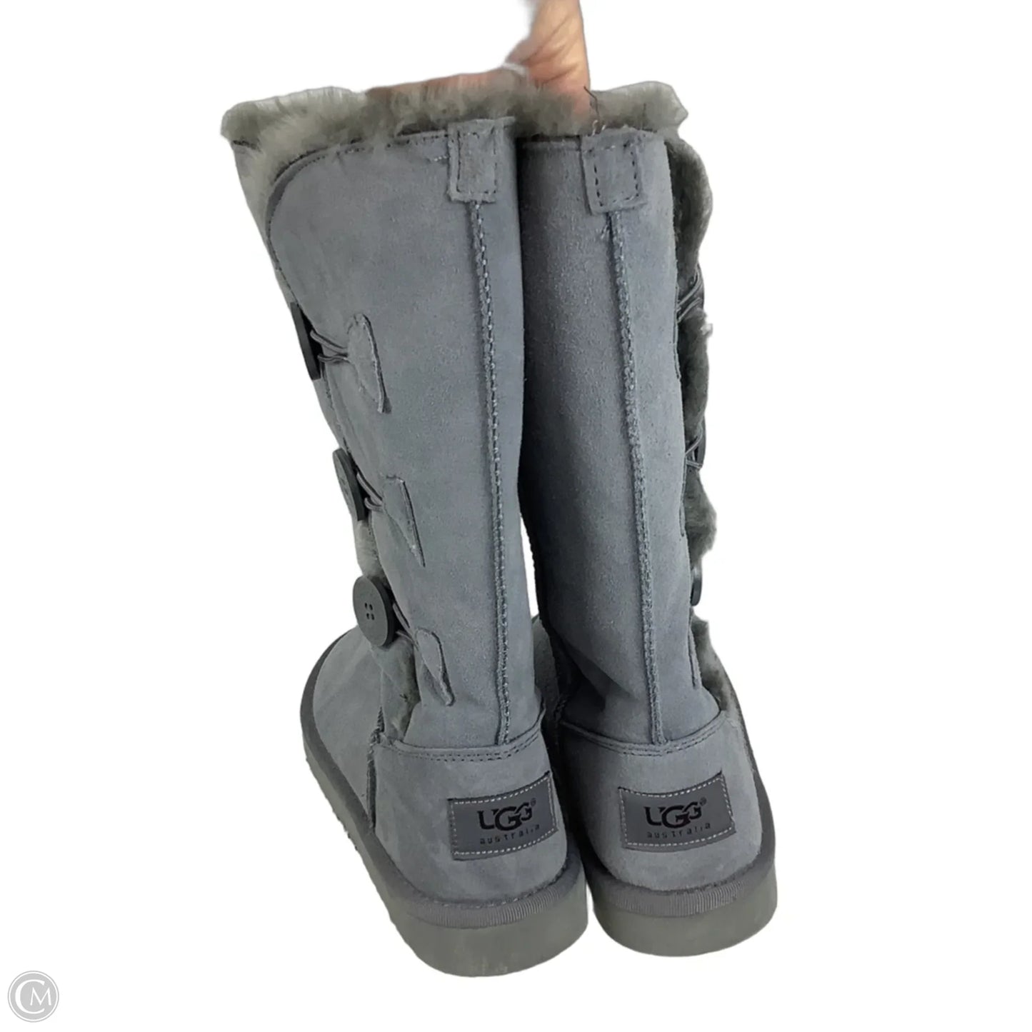 Boots Designer By Ugg In Grey, Size: 8