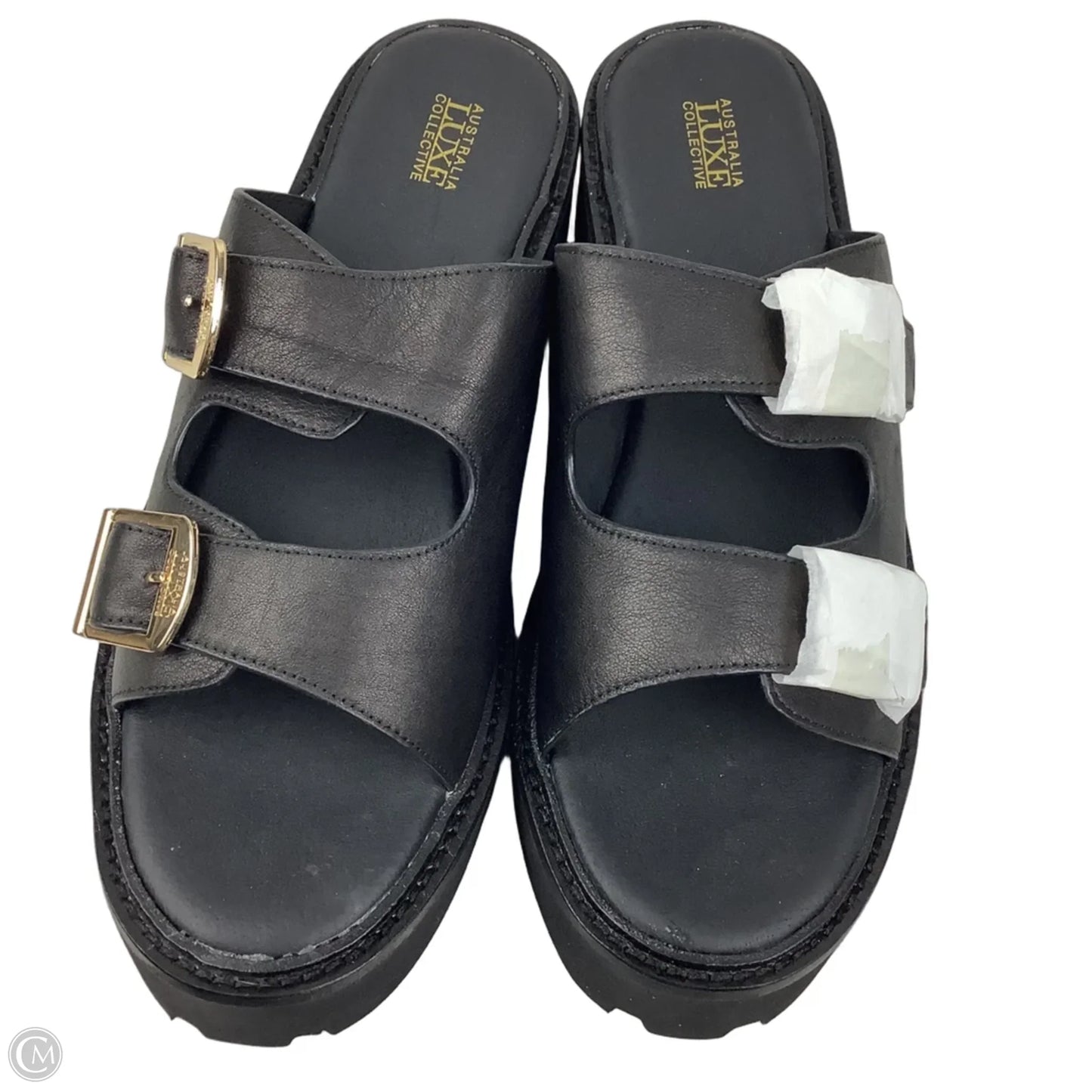 Sandals Heels Platform By Luxe In Black, Size: 11