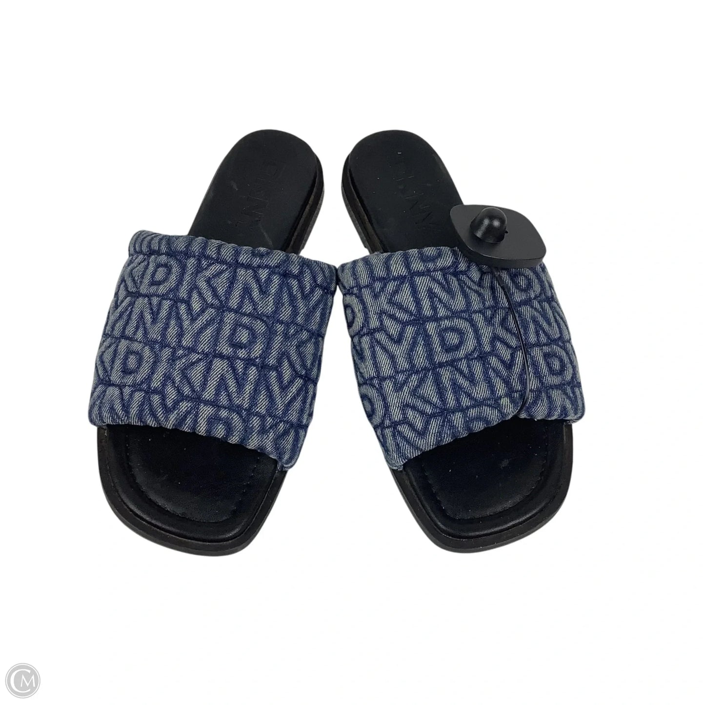 Sandals Flats By Dkny In Blue Denim, Size: 8
