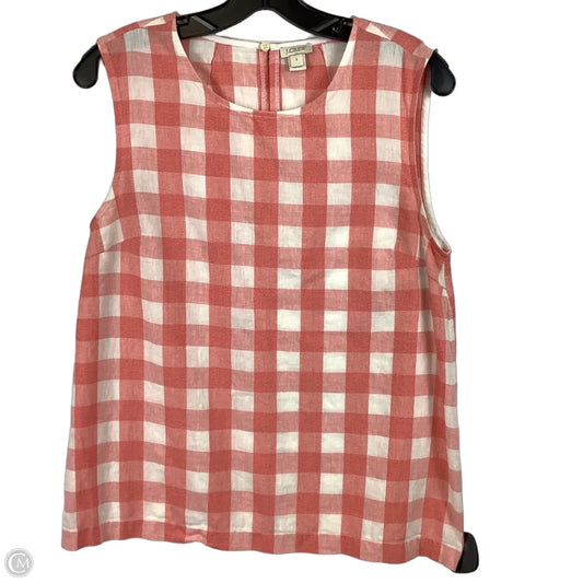 Top Sleeveless By J. Crew In Checkered Pattern, Size: M