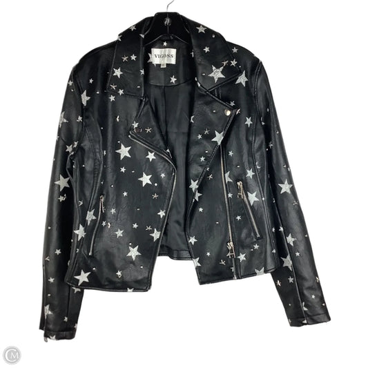 Jacket Moto By Vigoss In Black, Size: S