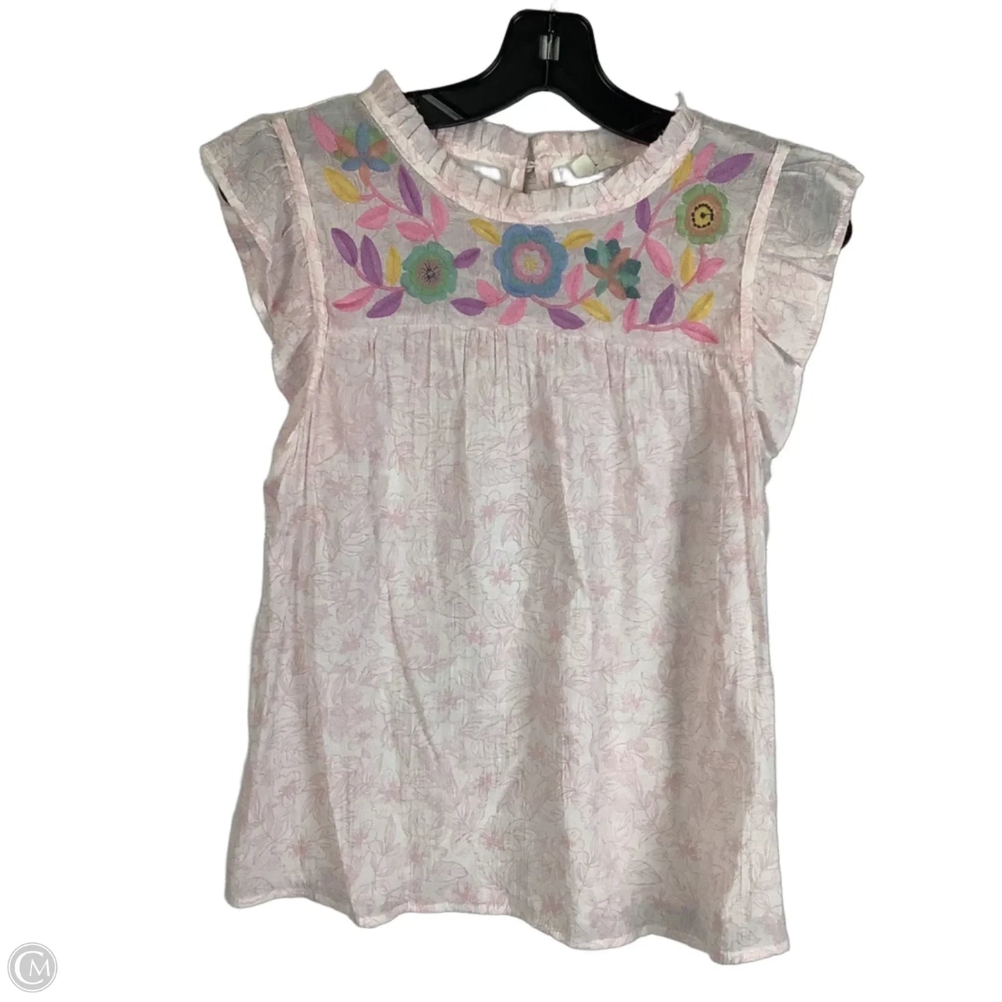 Top Short Sleeve By Thml In Pink, Size: M