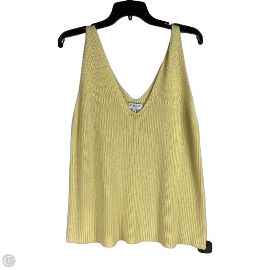 Sweater Short Sleeve By Gilli In Yellow, Size: Large