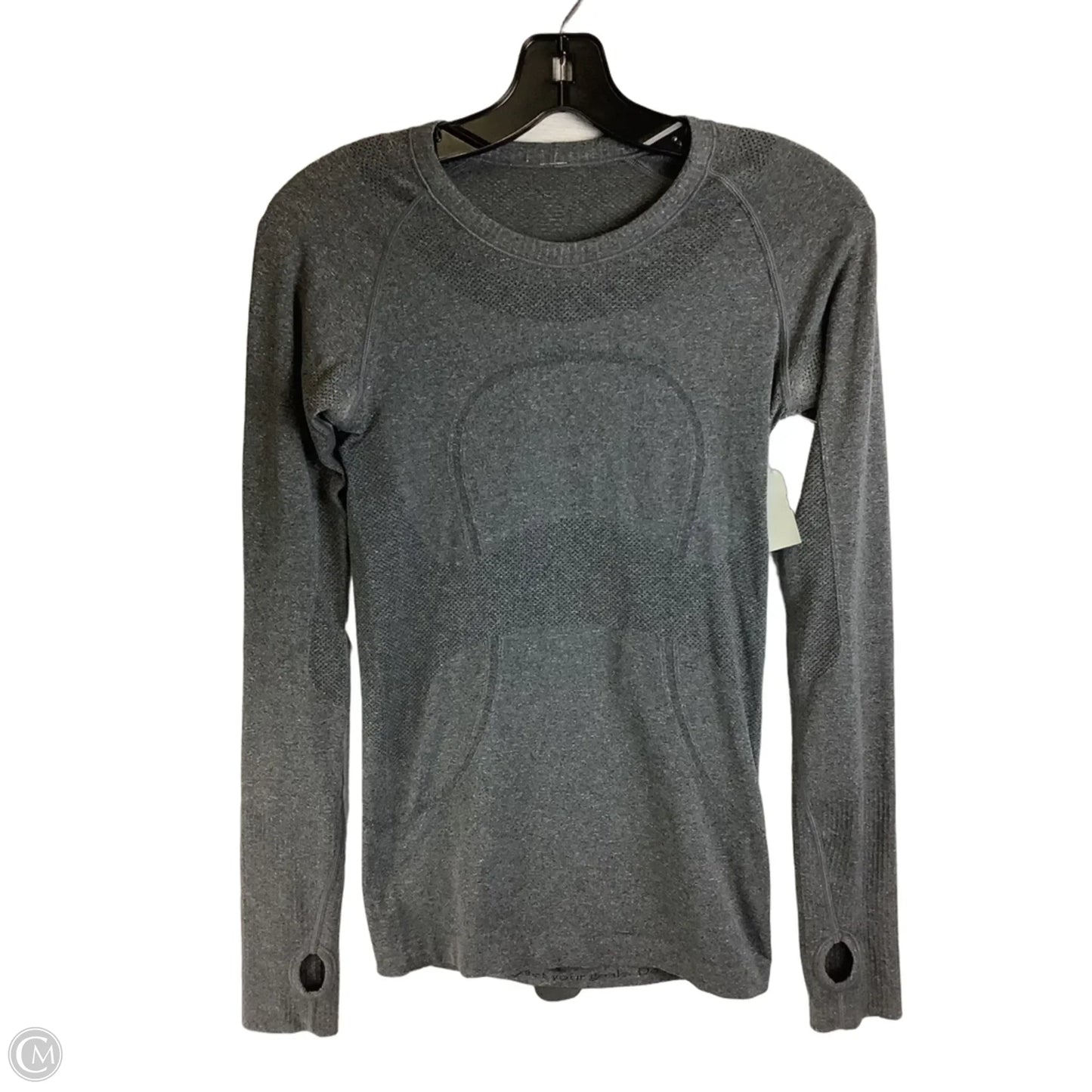 Athletic Top Long Sleeve Crewneck By Lululemon In Grey, Size: 4