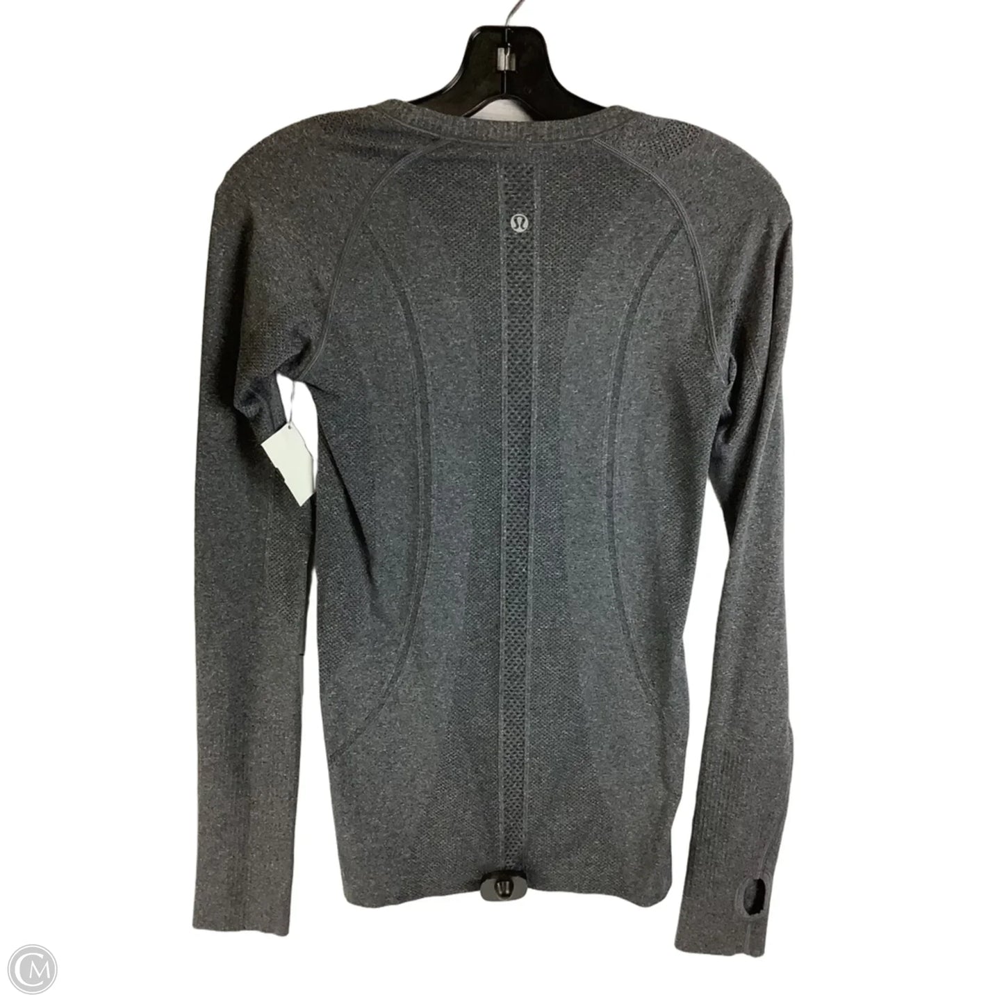 Athletic Top Long Sleeve Crewneck By Lululemon In Grey, Size: 4
