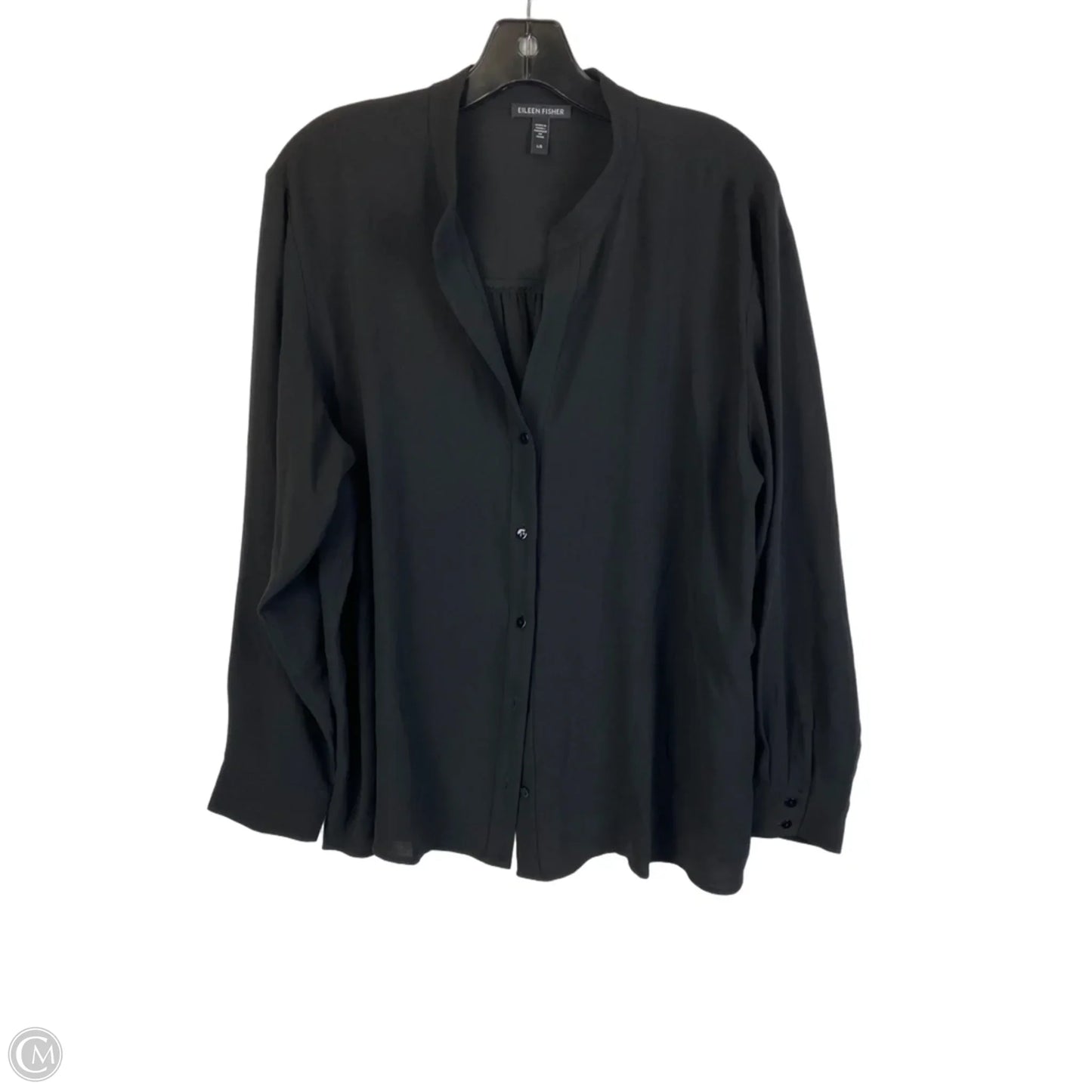 Top Long Sleeve By Eileen Fisher In Black, Size: L