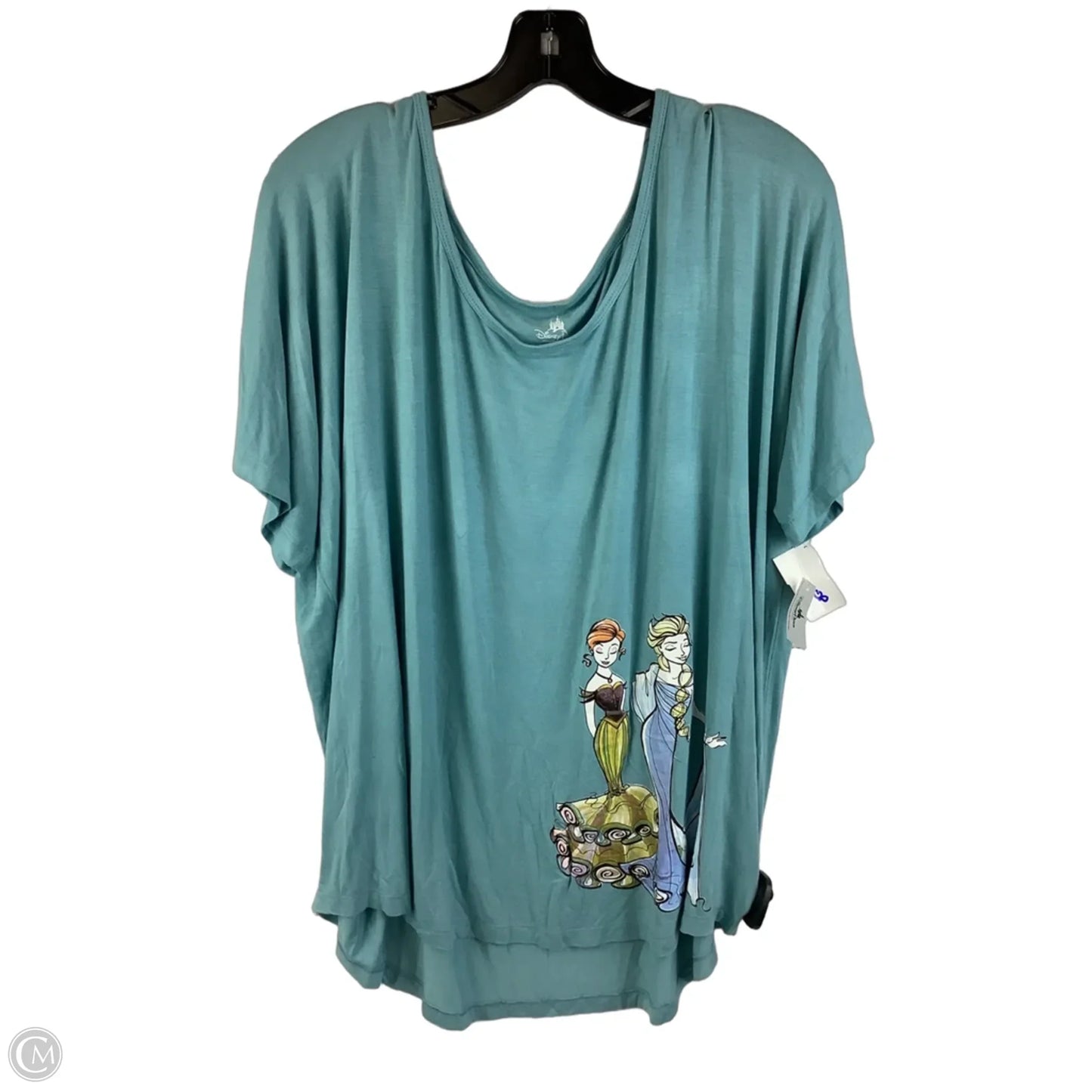 Top Short Sleeve Basic By Disney In Blue, Size: Xxl