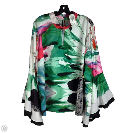 Top Long Sleeve By Ashley Stewart In Multi-colored, Size: 1x (18/20)