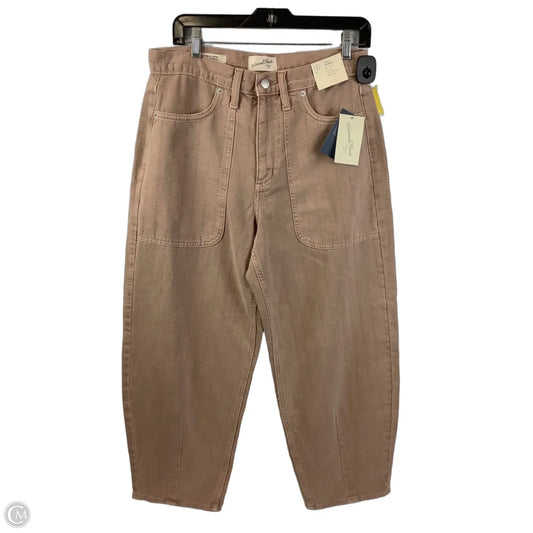 Jeans Straight By Universal Thread In Brown Denim, Size: 8