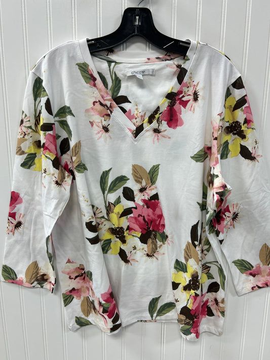 Top Ls By Chicos In White, Size:Xl