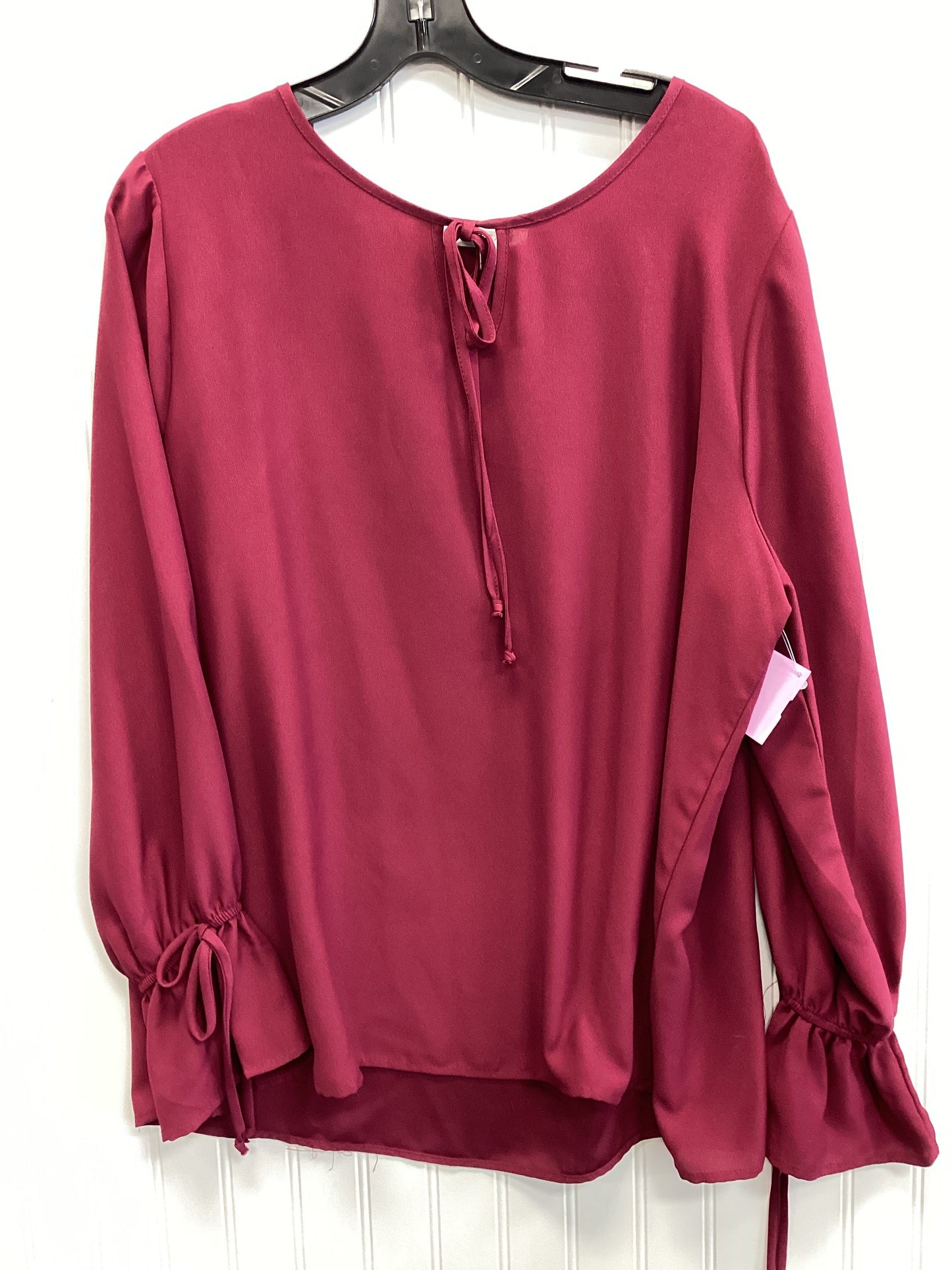 Top Ls By Downeast In Maroon, Size:Xl