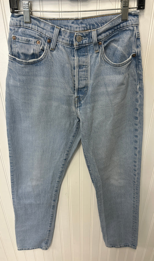 Jeans Straight By Levis In Blue Denim, Size:4