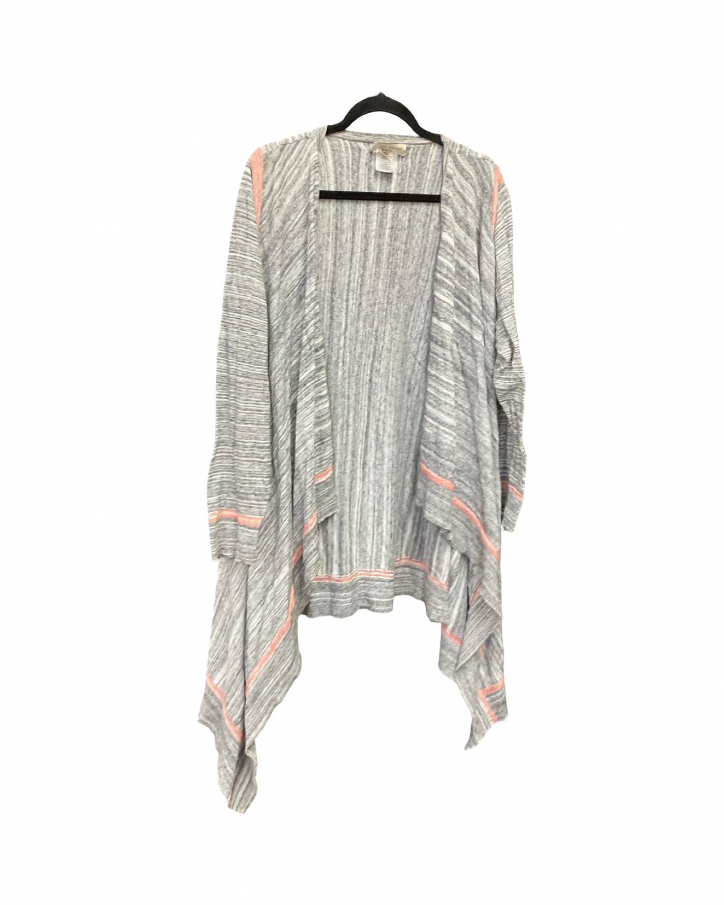 Cardigan By Jones New York In Grey & Orange, Size:1X