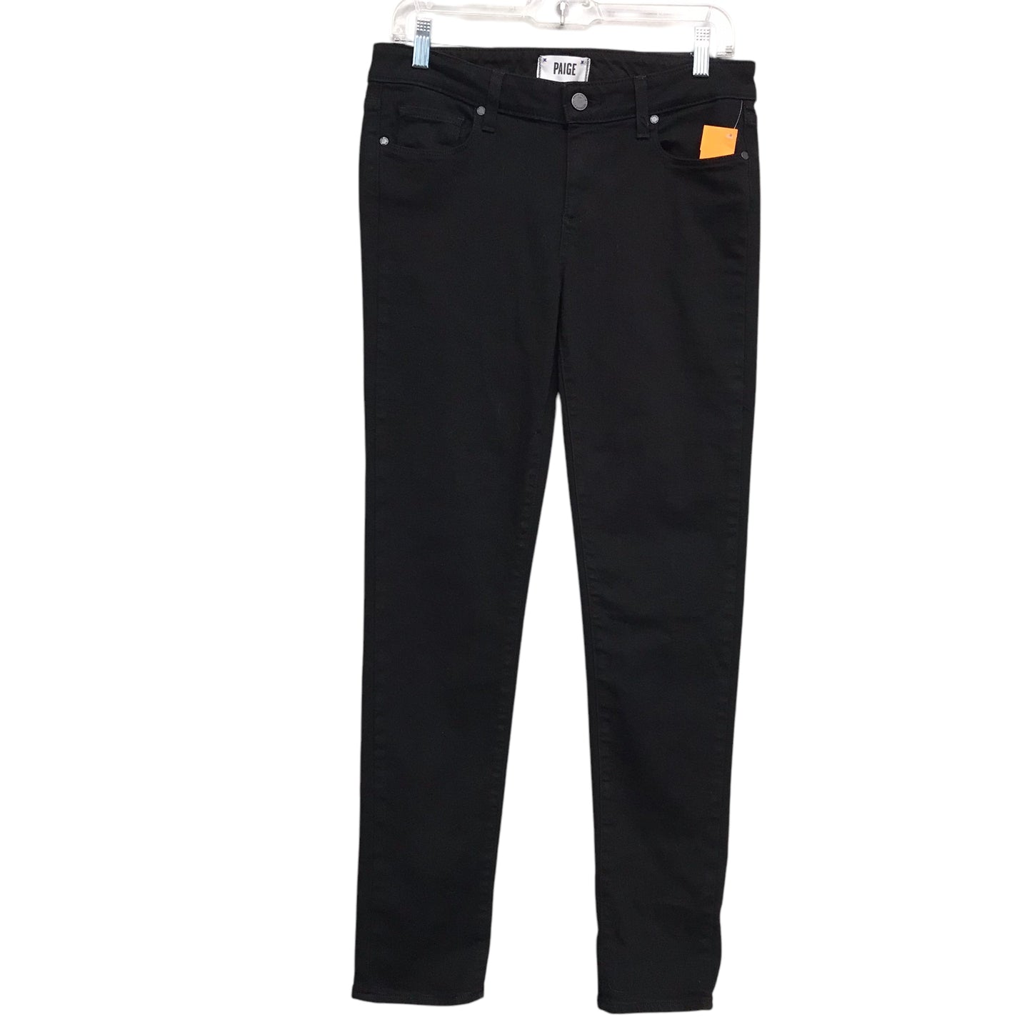 JEANS SKINNY by PAIGE In BLACK DENIM, Size: 8