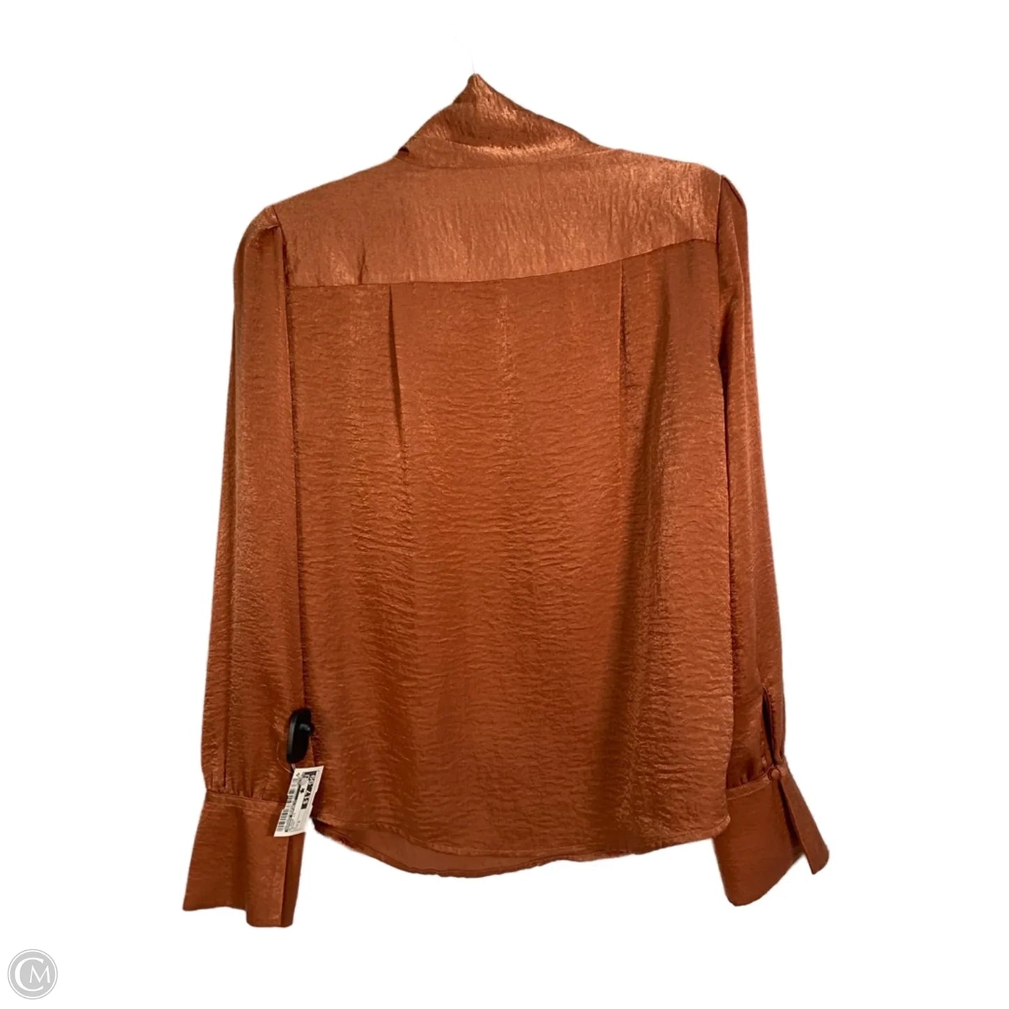 Blouse Long Sleeve By Banana Republic In Brown, Size: S