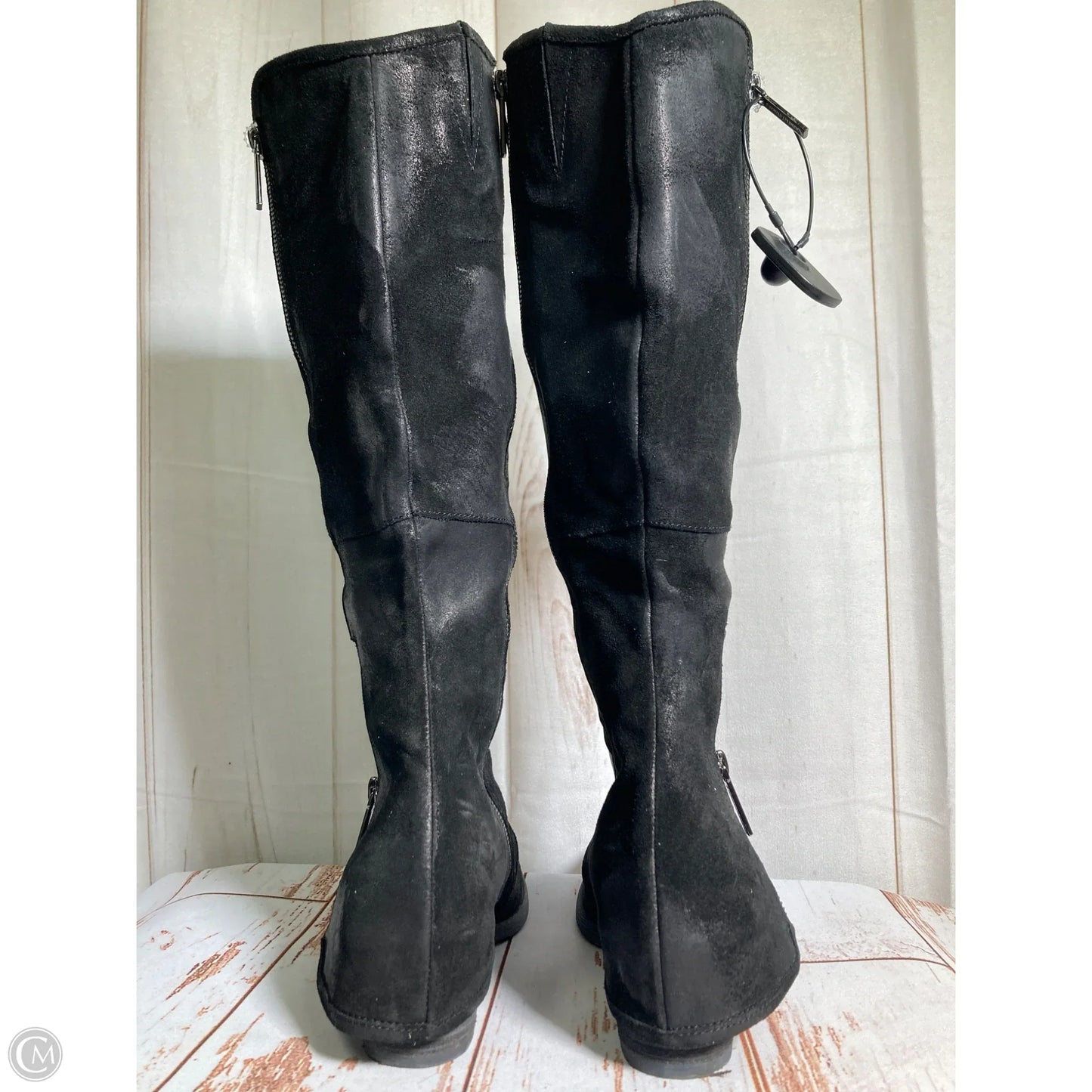 Boots Knee Flats By Donald Pliner In Black, Size: 6