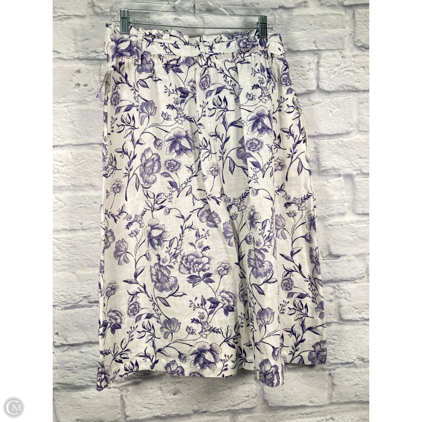 Skirt Midi By Cynthia Rowley In Blue & White, Size: 14