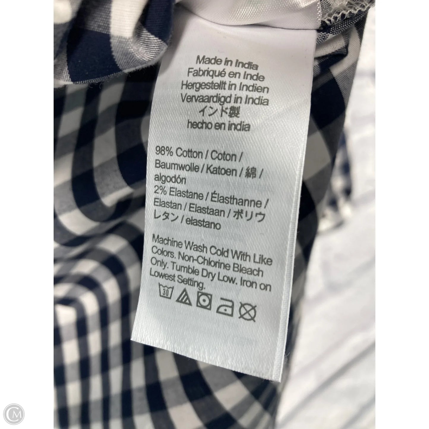 Top Long Sleeve By J. Crew In Blue & White, Size: L