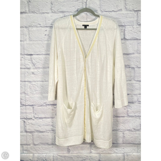 Cardigan Designer By Lafayette 148 In Cream, Size: 2x