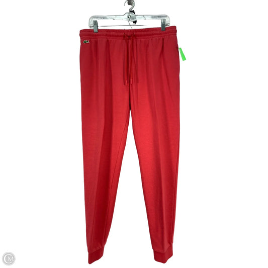 Athletic Pants By Lacoste In Red, Size: M