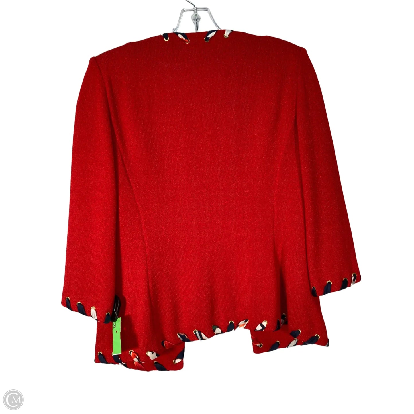 Blazer Designer By St John Collection In Blue & Red, Size: S