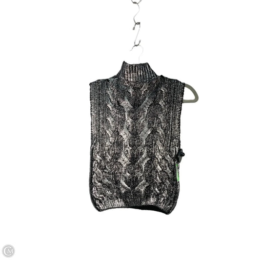 Vest Sweater By Pilcro In Black & Silver, Size: Xs