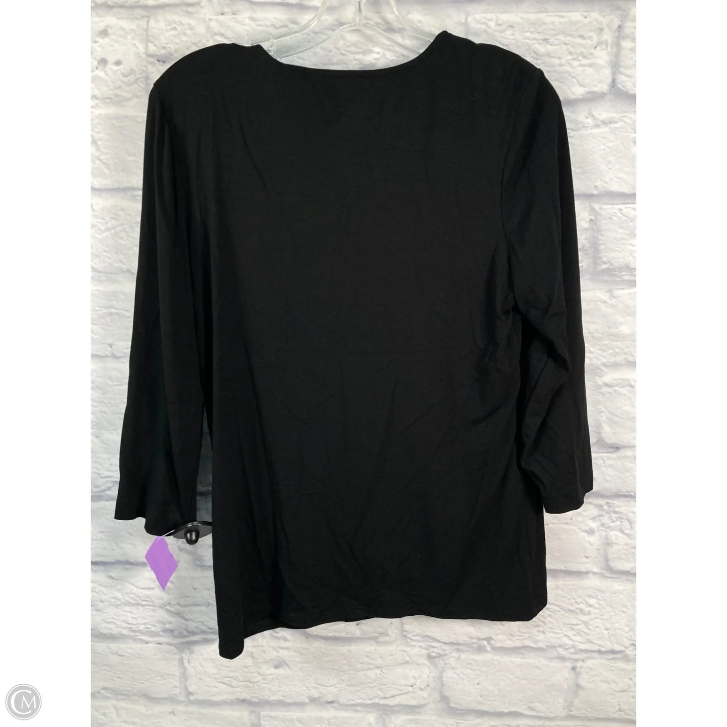 Top Long Sleeve By Chicos In Black, Size: M