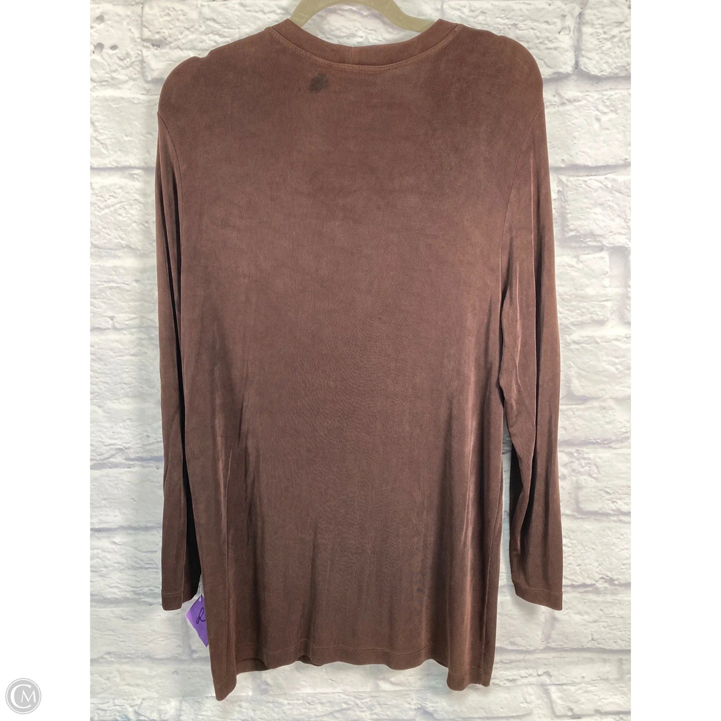 Sweater Cardigan By Chicos In Brown, Size: L